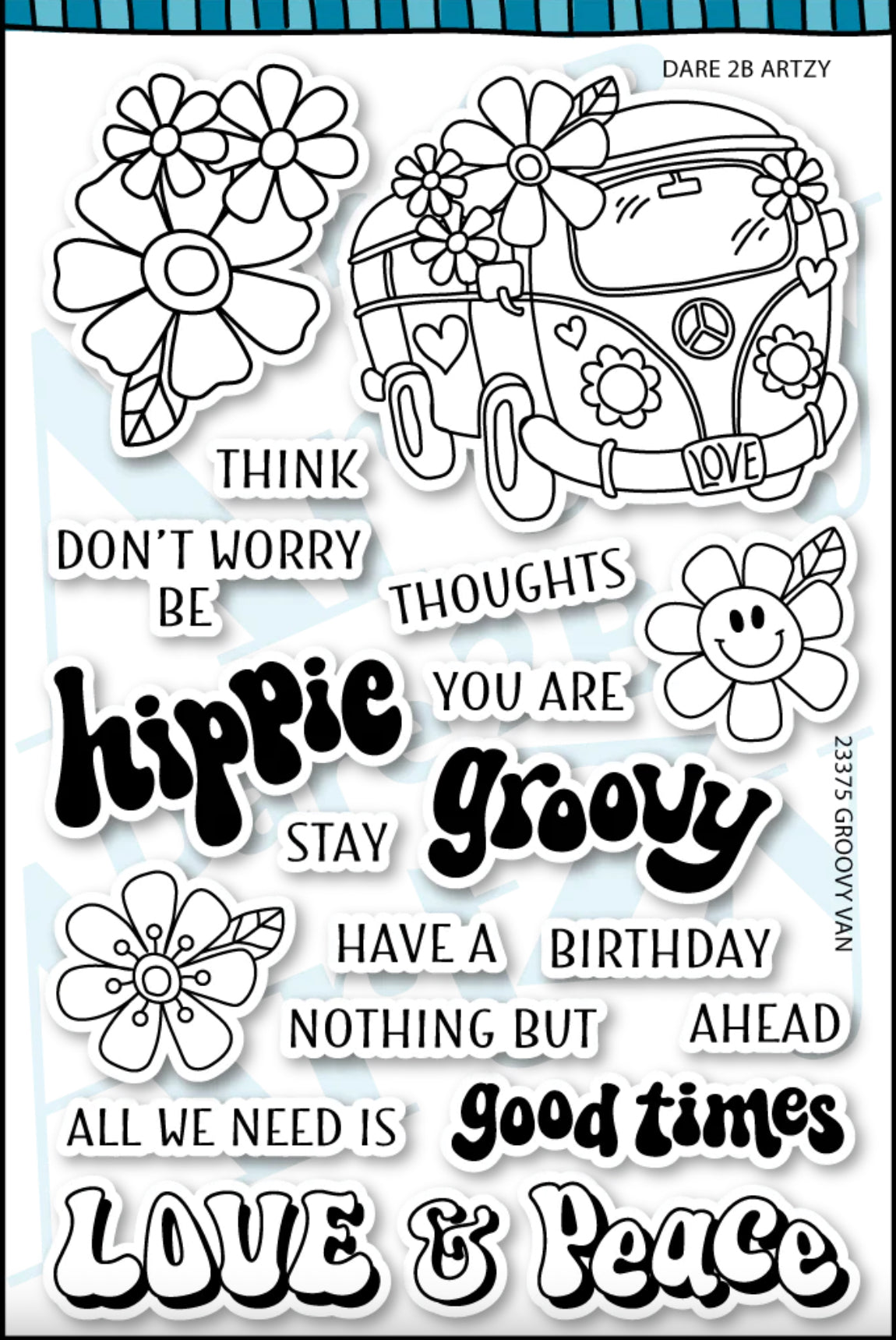 Dare 2B Artzy - Clear Stamps - Groovy Van – Scrapp'n Savvy