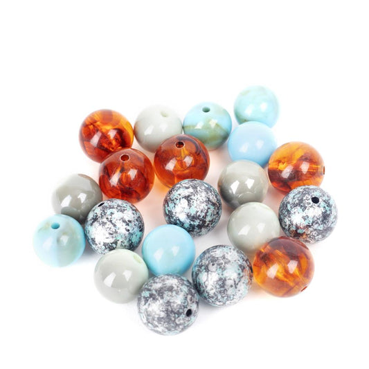 Cousin DIY - Bubblegum Beads - Turquoise & Brown Speckled