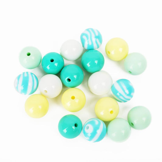 Cousin DIY - Bubblegum Beads - White, Yellow and Green