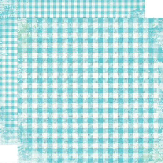 Simple Stories - Simple Vintage Life in Bloom - Teal Gingham