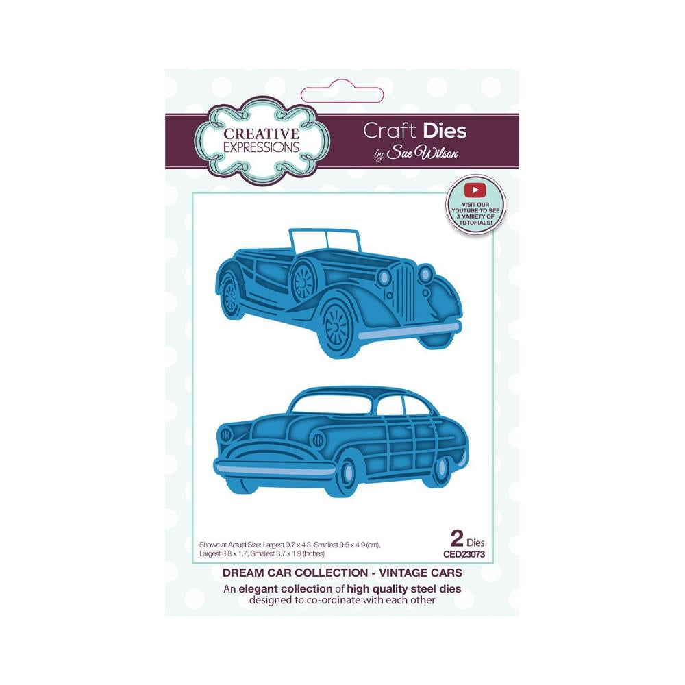 Creative Expressions - Craft Die by Sue Wilson - Vintage Cars, Dream Car Collection