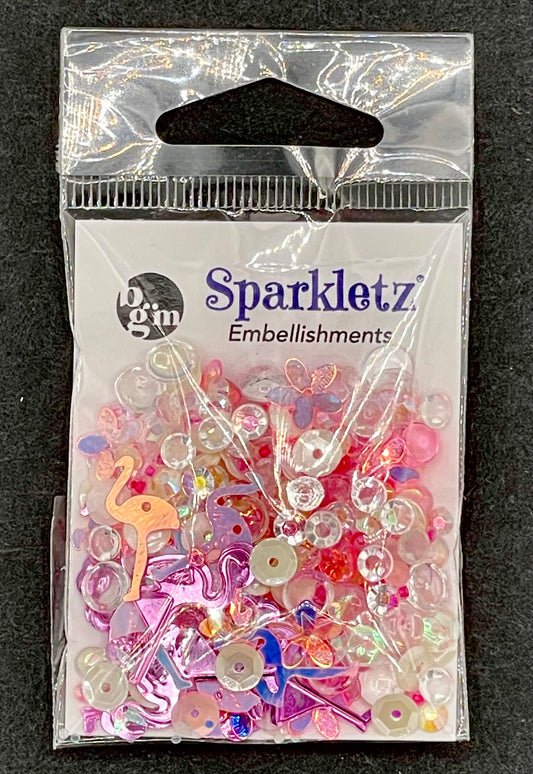 Buttons Galore - Sparkletz - Pink Flamingo