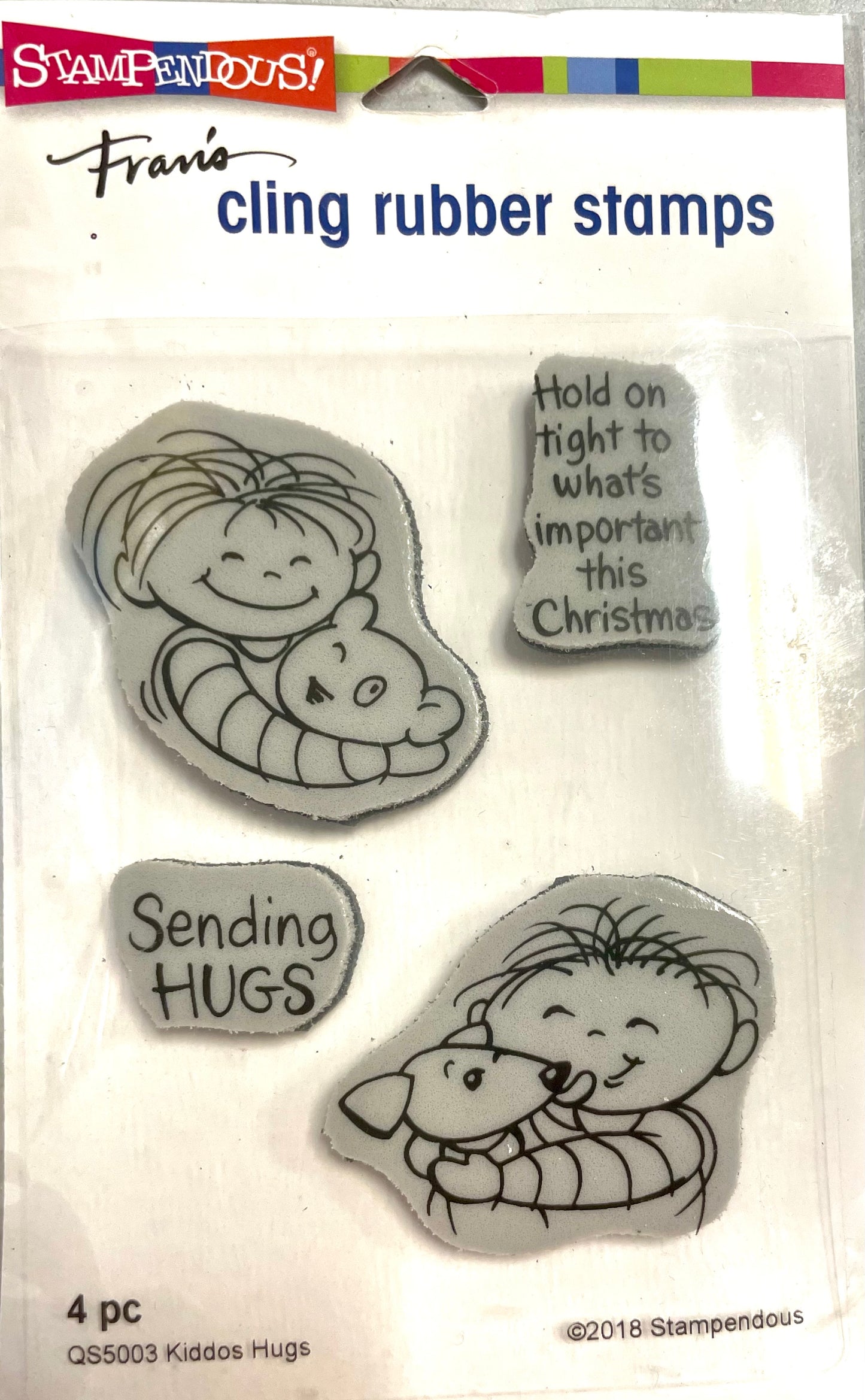 Stampendous - Fran’s Cling Rubber Stamps - Kiddos Hugs