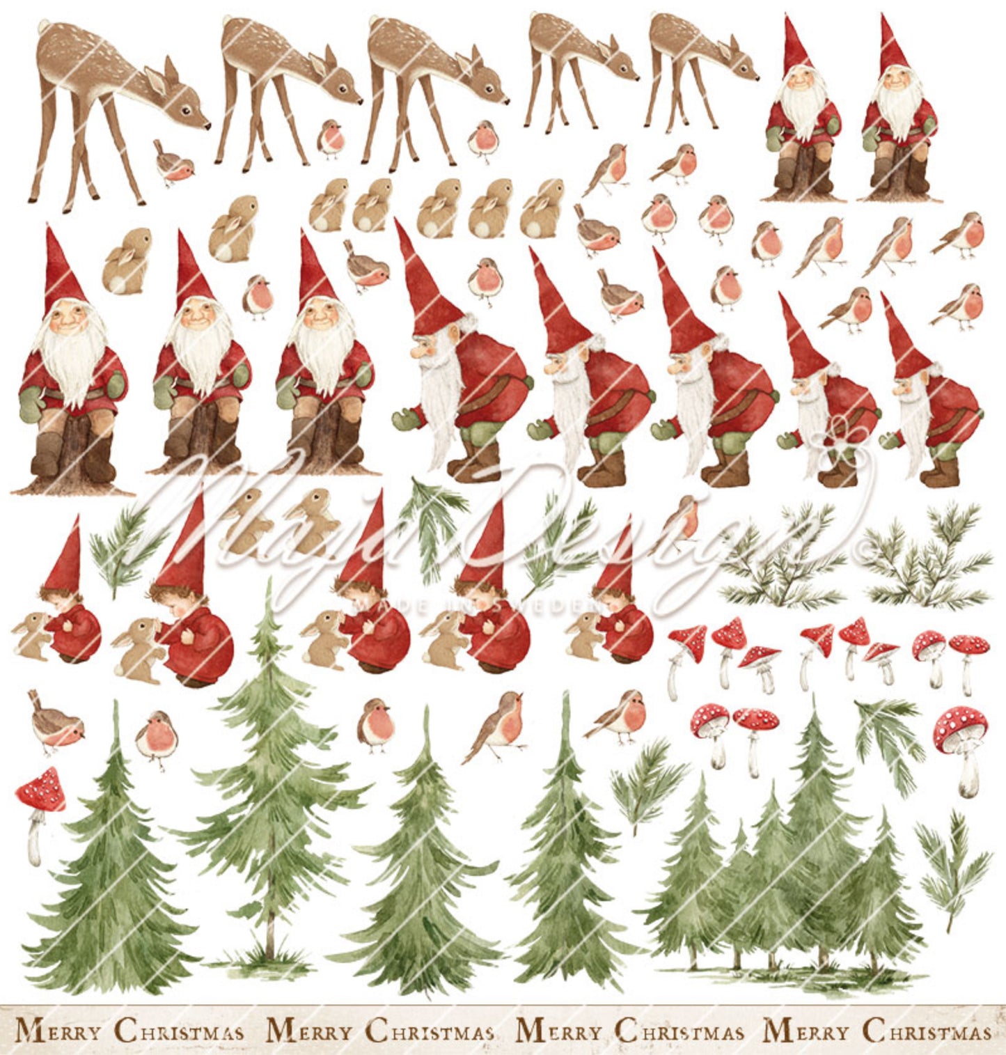 Maja Design - Woodland Christmas - 12x12 Collection Pack