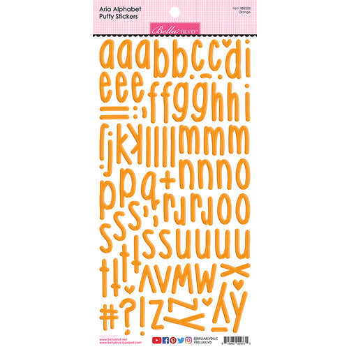Bella Blvd - Aria Alphabet Puffy Stickers - Orange