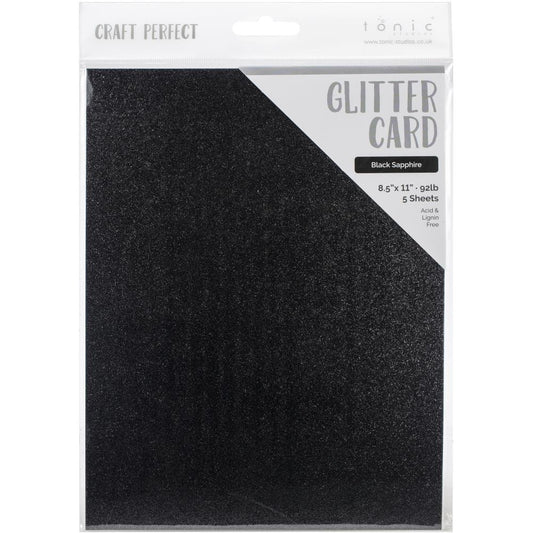 Craft Perfect - Glitter Card - Black Sapphire