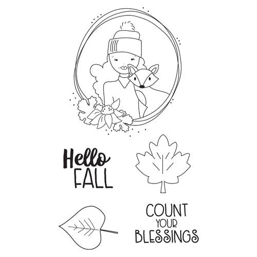 Prima - Julie Nutting Cling Stamps - Hello Fall