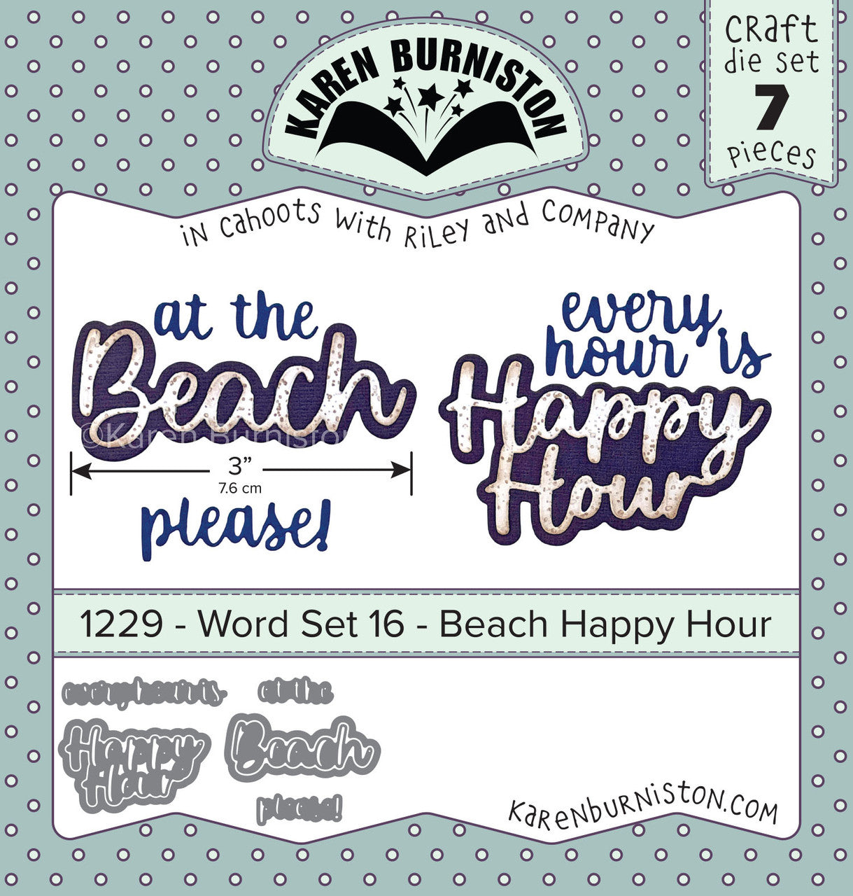 1229 Karen Burniston - Word Set 16-Beach Happy Hour