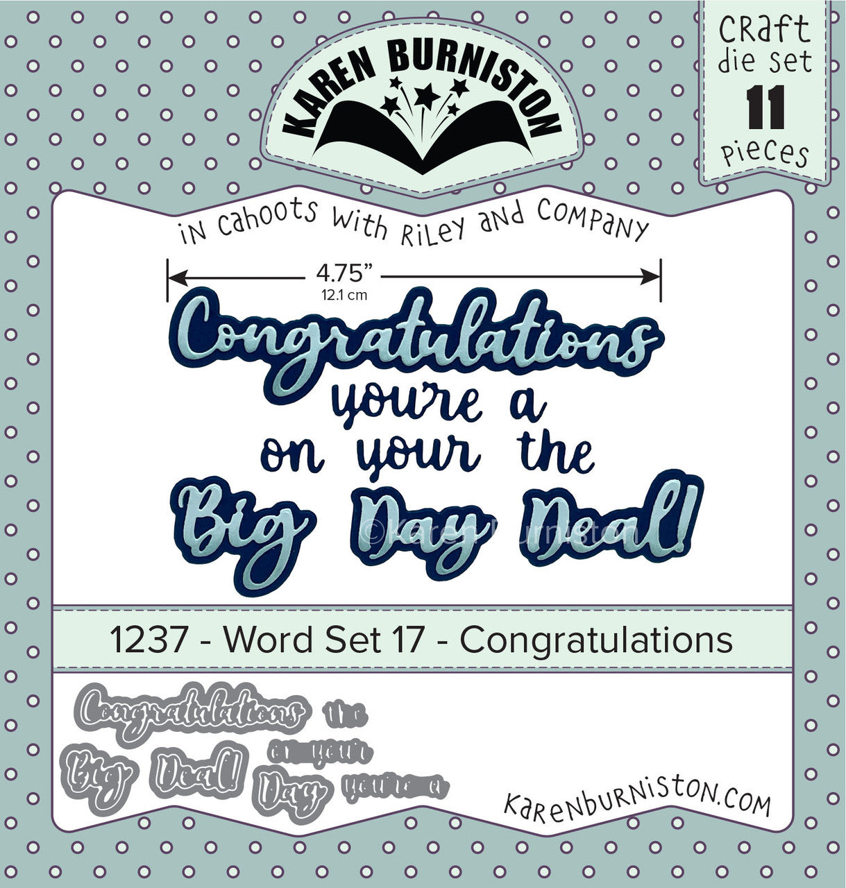 1237 Karen Burniston - Word Set 17 Congratulations