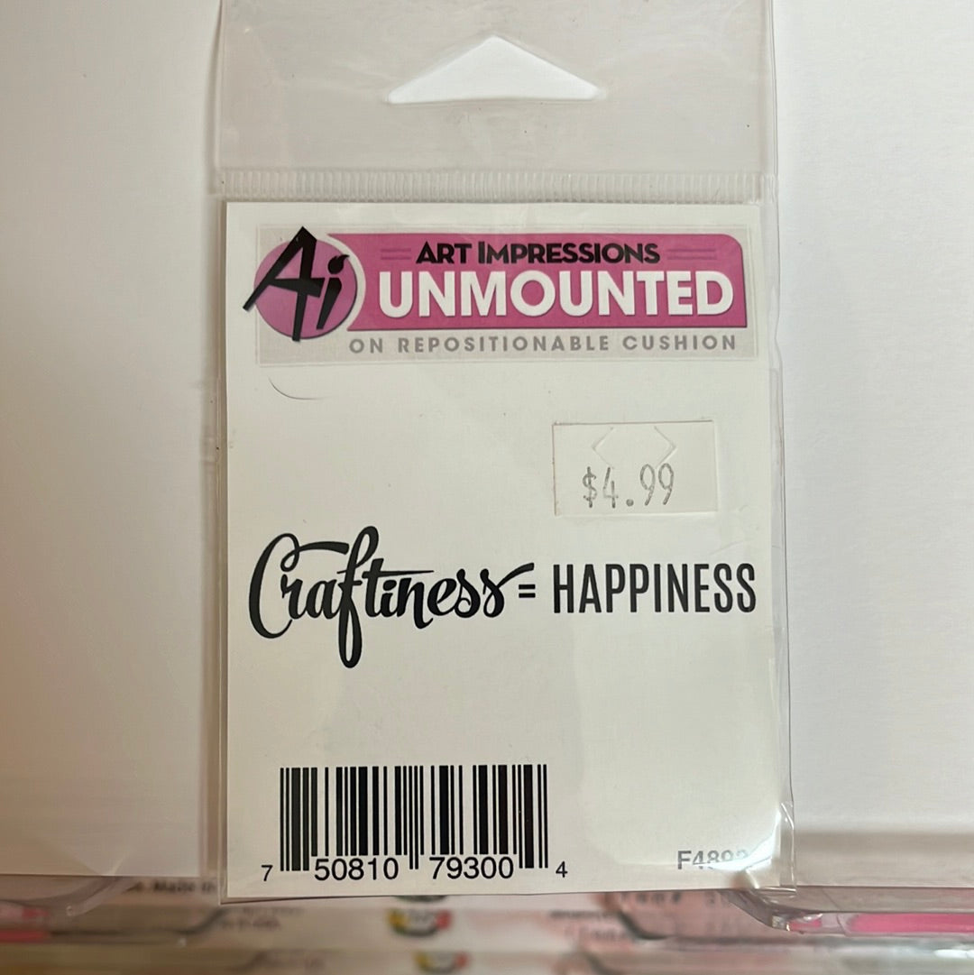 Art Impressions - Craftiness = Happiness Stamp