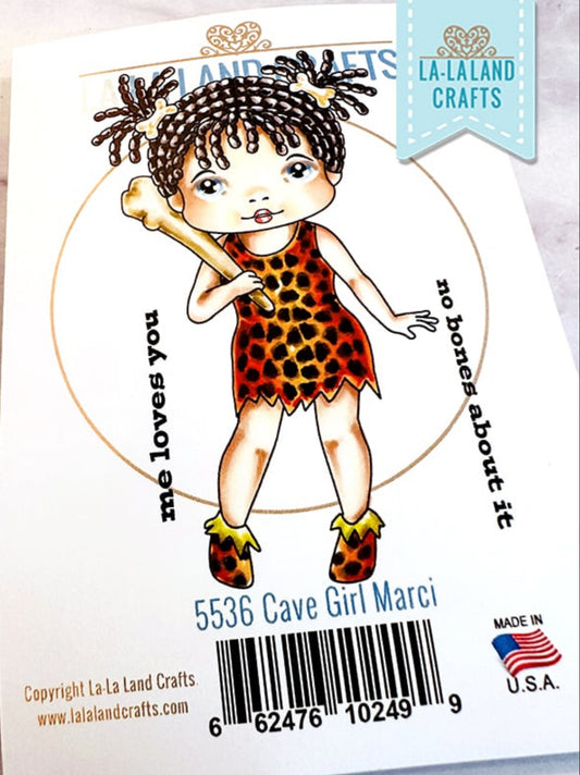 La-La Land Crafts - Rubber Stamps - Cave Girl Marci