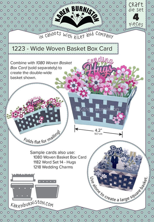 1223 Karen Burniston - Wide Woven Basket Box Card