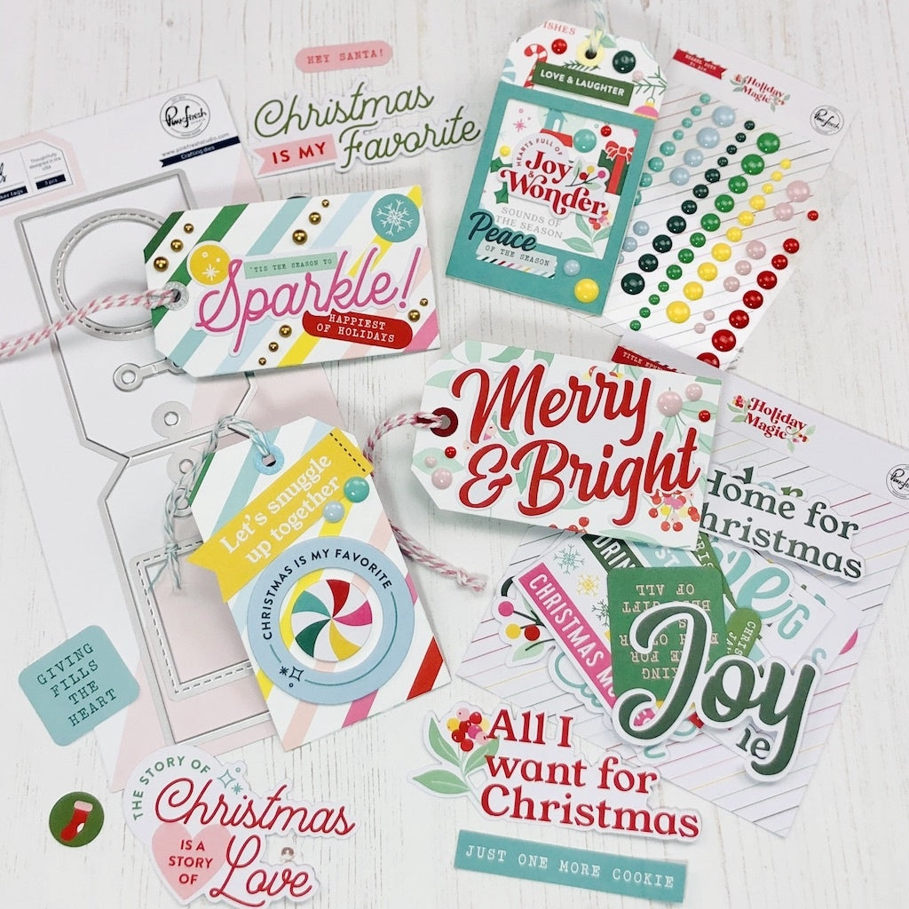 Pinkfresh Studios - Essentials Die Set - Foldable Shaker Tags