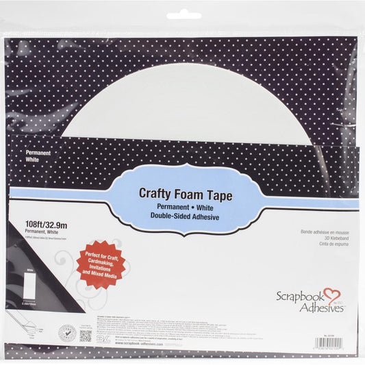 Scrapbook Adhesives - Crafty Foam Adhesive - White 108ft