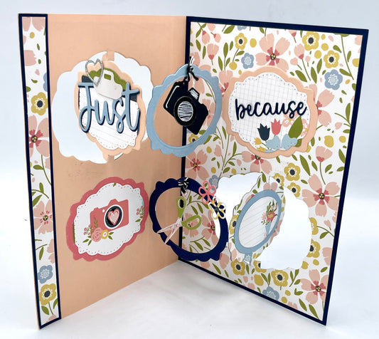 Karen Burniston - Card Kits - Just Because Label Charm Card