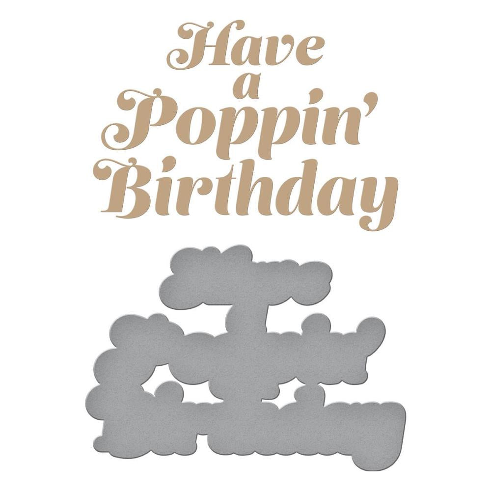 Spellbinders - Glimmer Hot Foil Plate & Die Set - Poppin’ Birthday