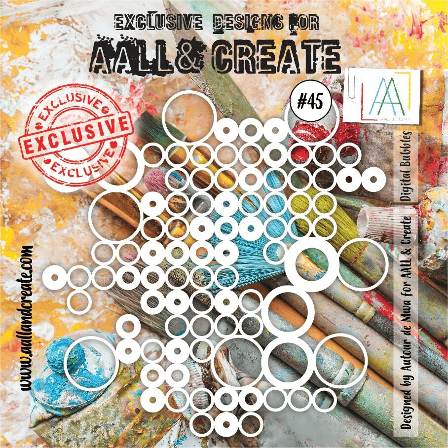 AALL & Create - Stencil 6x6 - Digital Bubbles