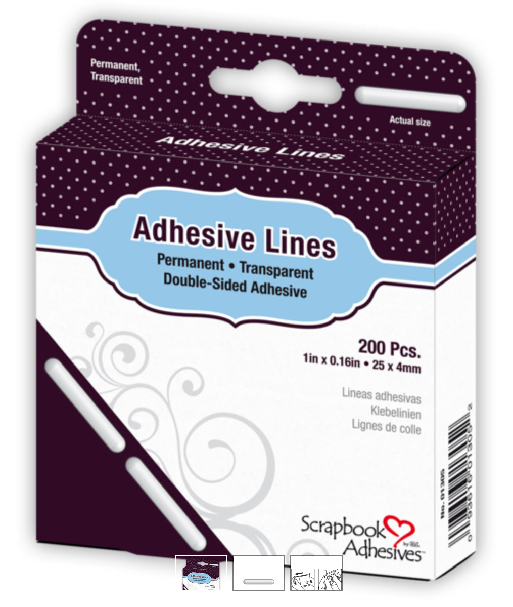 Scrapbook Adhesives - Adhesive Lines - 200pcs