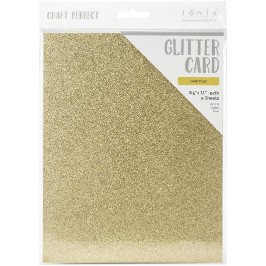 Craft Perfect - Glitter Card - Gold Dust