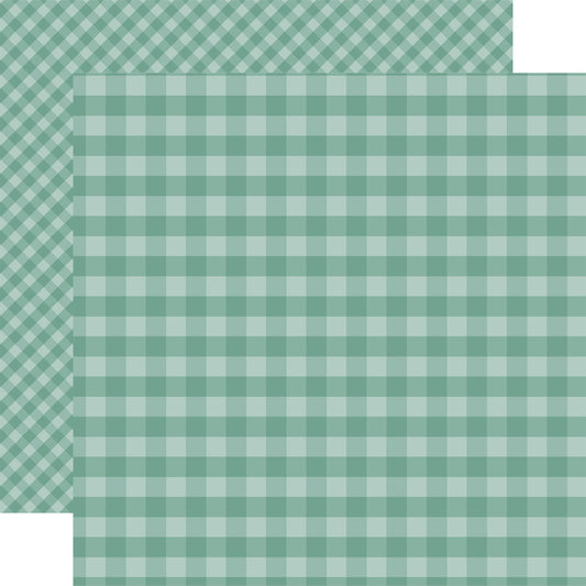 Echo Park - Dots & Stripes - Teal Gingham