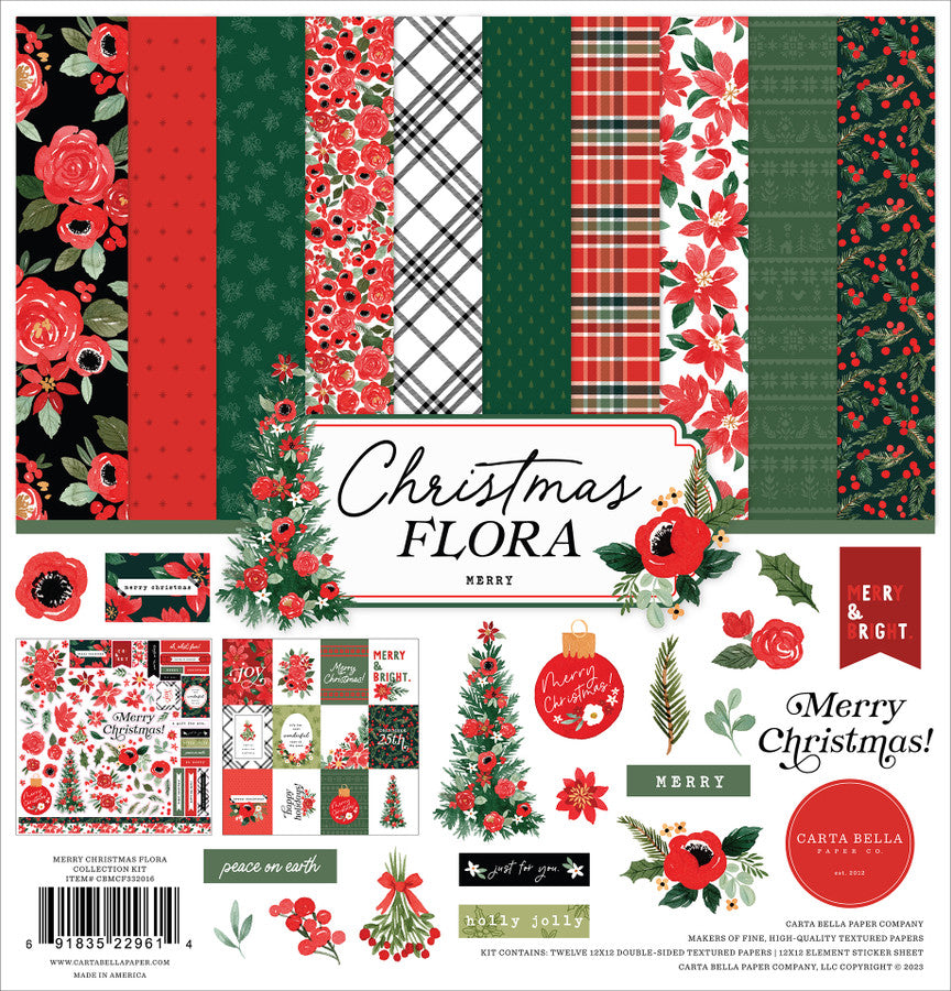 Carta Bella - Collection Kit - Christmas Flora Merry