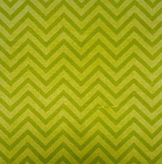 American Crafts - Pow! Glitter Paper - Cricket Chevron