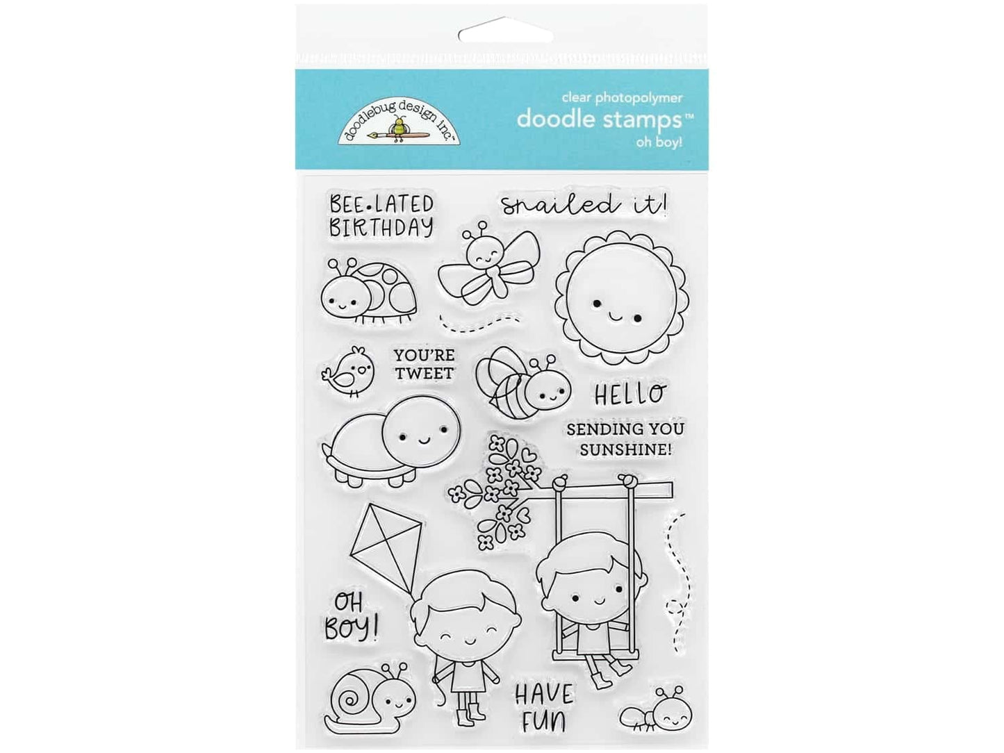 Doodlebug - Doodle Clear Stamps - Oh Boy!