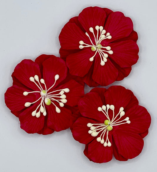 Bazzill Basics Paper - Paper Flowers - Wild Rose Crimson