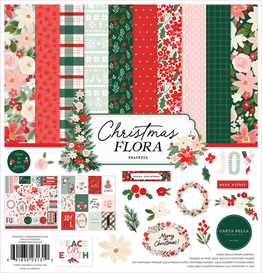 Carta Bella - Collection Kit - Christmas Flora Peaceful