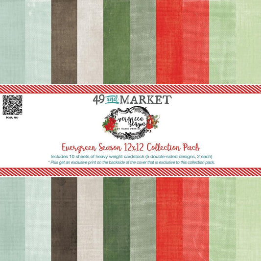 49 & Market - Evergreen Season - 12x12 Solids Collection Pack