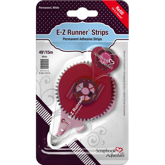 Scrapbook Adhesives - EZ Runner - Strips Refill Permanent White