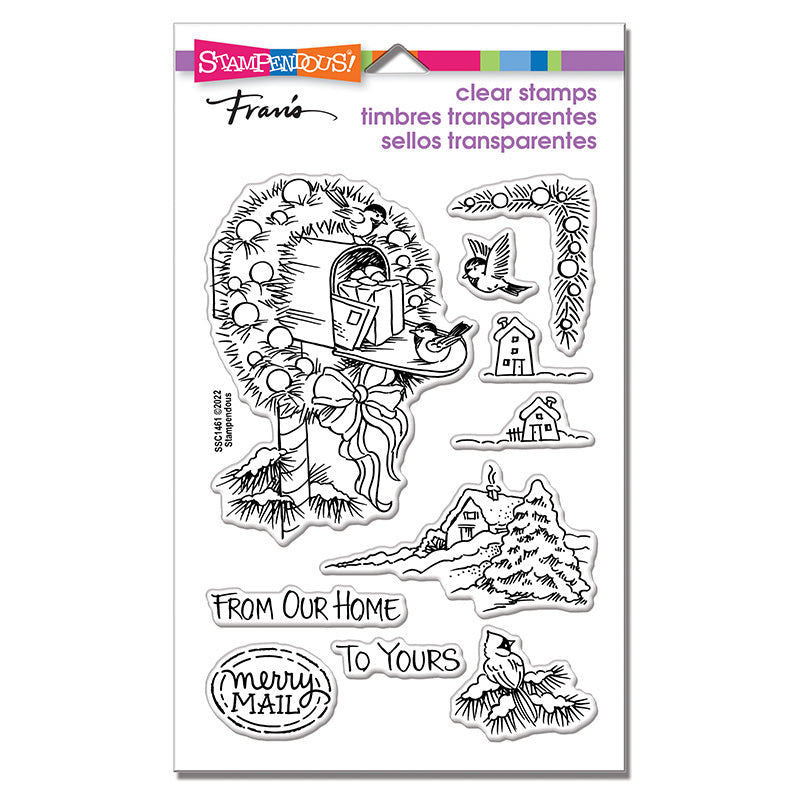 Stampendous - Fran’s Clear Stamps - Mailbox Wreath