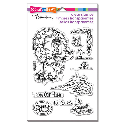 Stampendous - Fran’s Clear Stamps - Mailbox Wreath