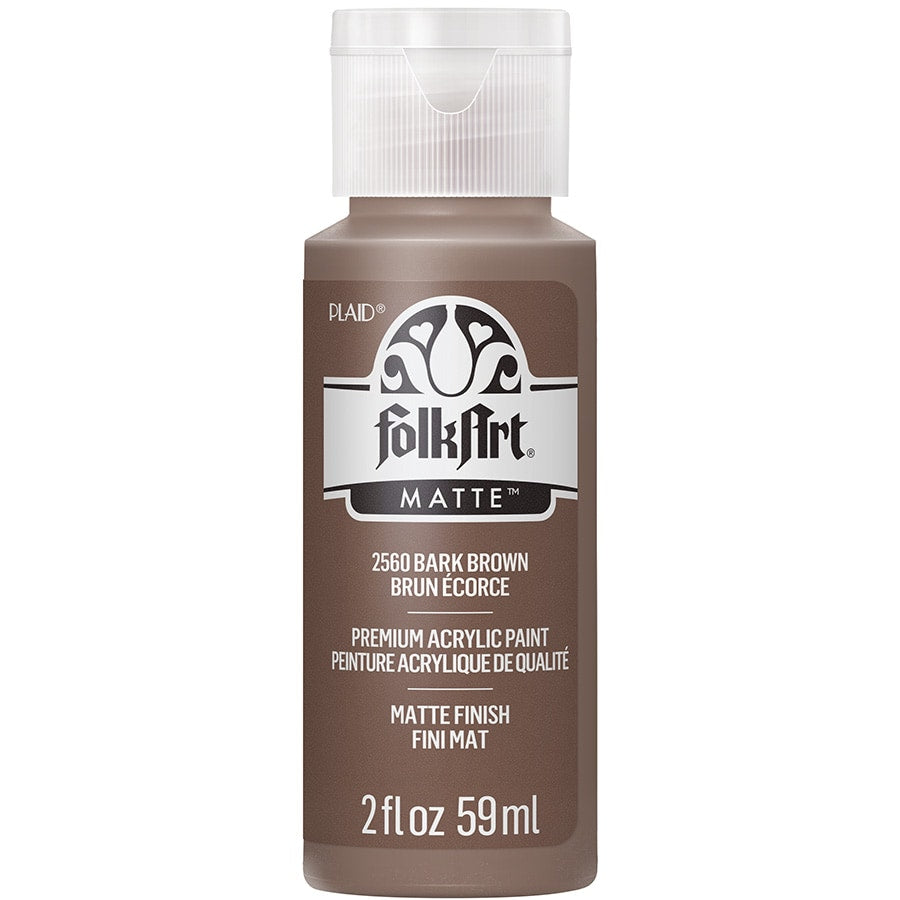 FolkArt - Matte Acrylic Paint - Bark Brown