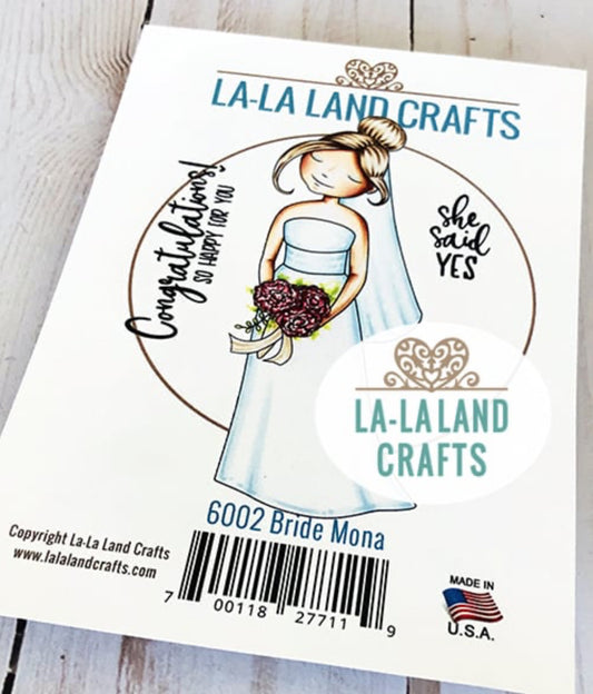 La-La Land Crafts - Rubber Stamps - Bride Mona