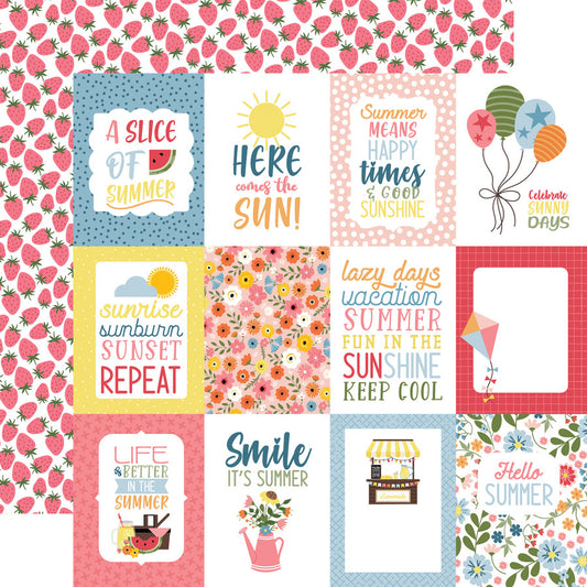 Echo Park - Here Comes The Sun - 3x4 Journaling Cards