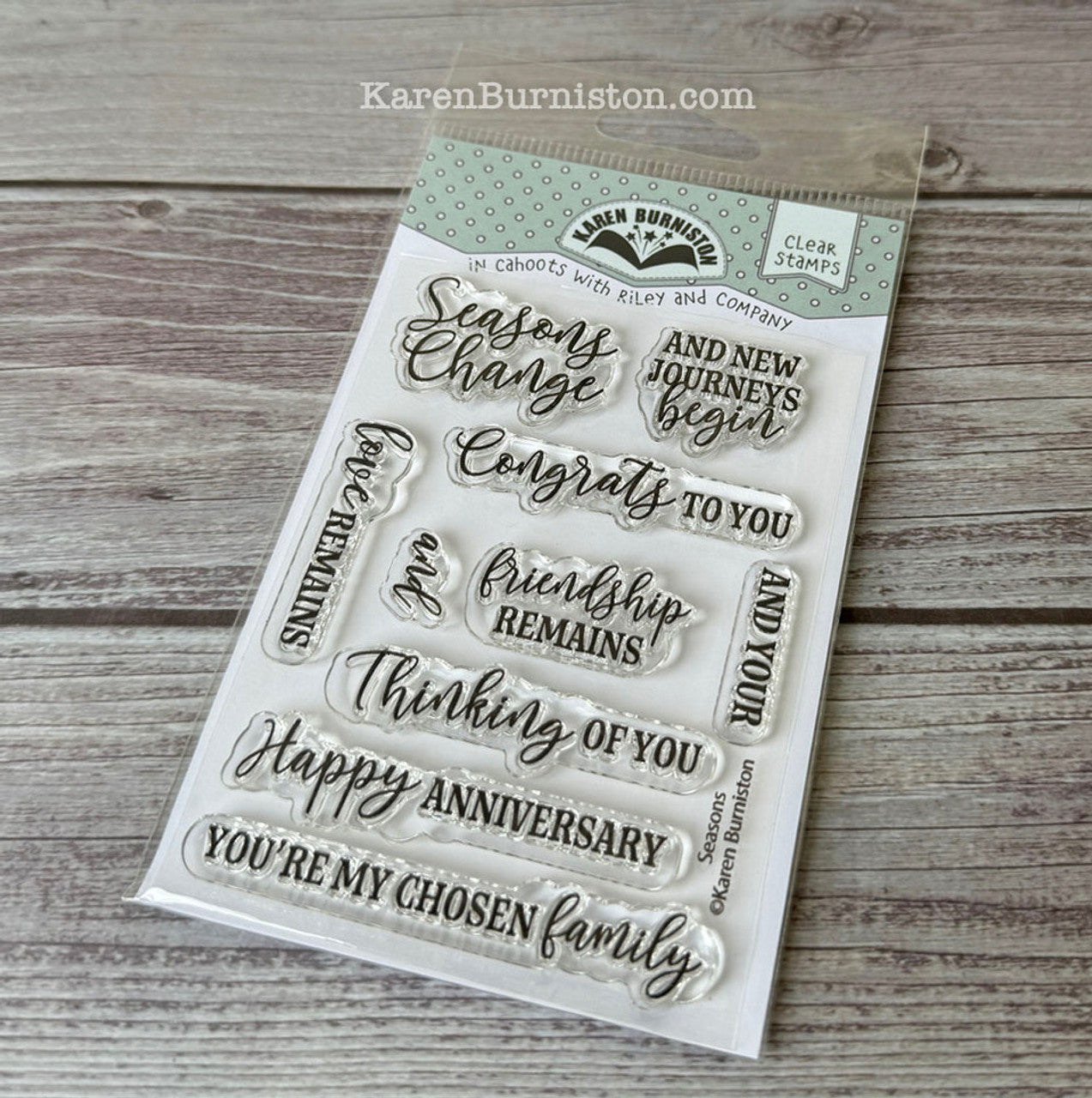 Karen Burniston - Clear Stamps - Seasons Sentiments