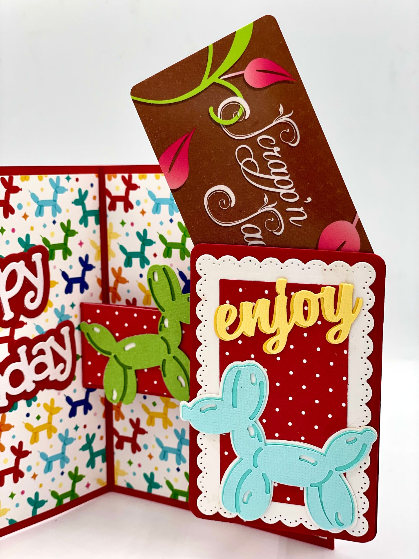 Scrapp’n Savvy - Card Kits - Birthday Balloon Animal Gift Card Holder