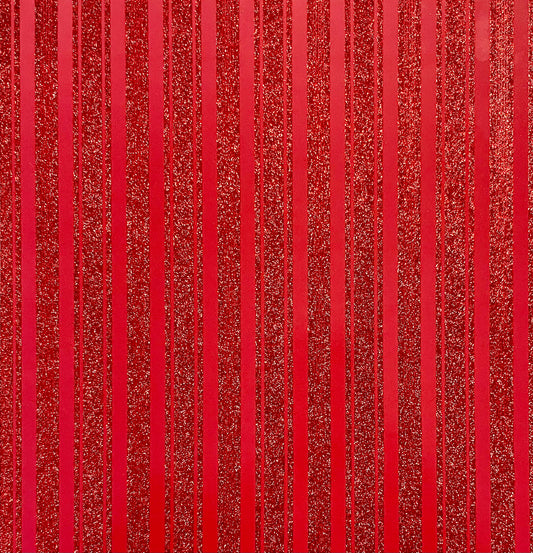 American Crafts - AC Cardstock - Stripe Crimson