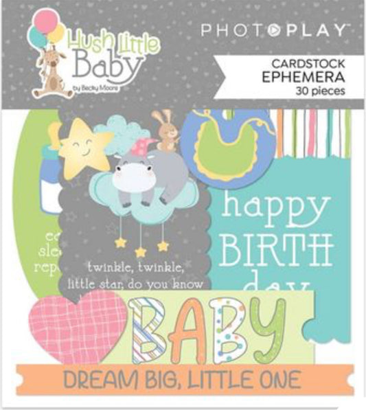 Photo Play - Cardstock Ephemera - Hush Little Baby
