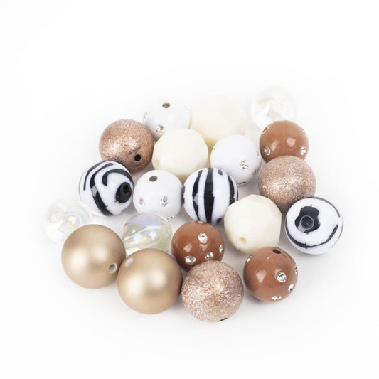 Cousin DIY - Bubblegum Beads - Natural & Zebra