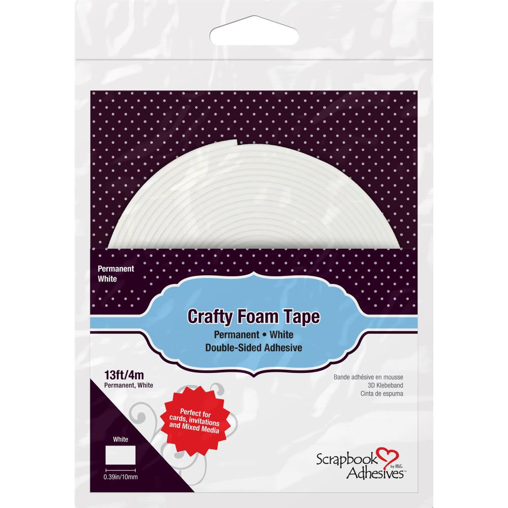 Scrapbook Adhesives - Crafty Foam Tape - White 13ft