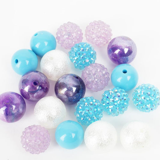 Cousin DIY - Bubblegum Beads - Purple, Teal and White