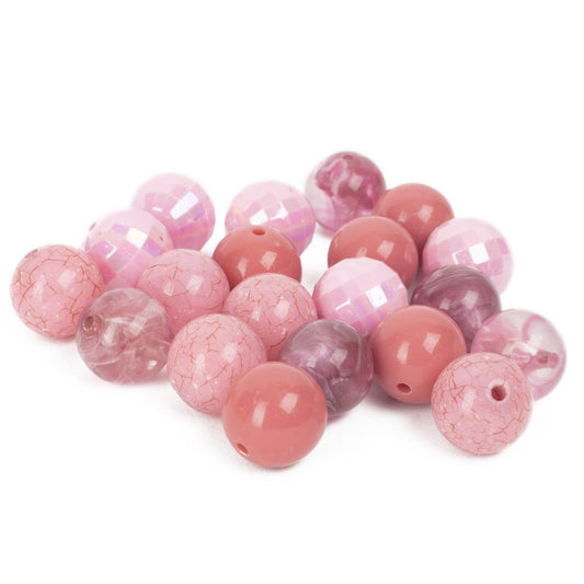 Cousin DIY - Bubblegum Beads - Bright Pink Multi-Colored