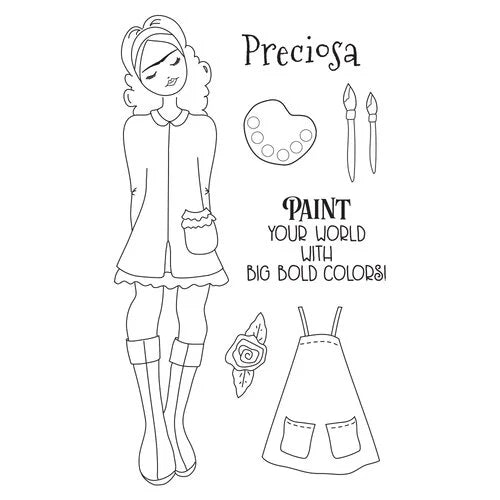 Prima - Julie Nutting Cling Stamps - Frida