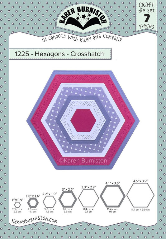 1225 Karen Burniston - Hexagons-Crosshatch